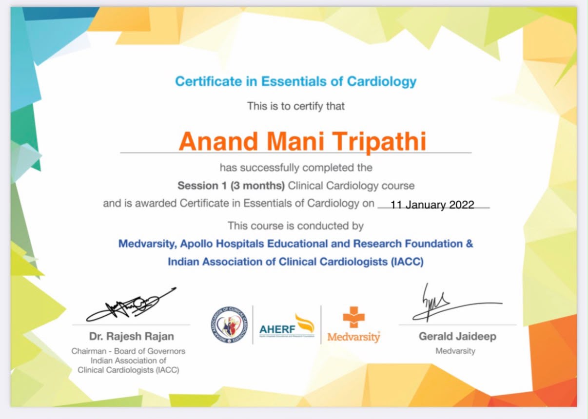 Certificate in Essentials of Cardiology