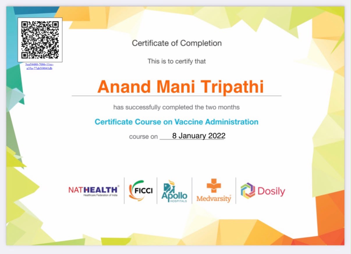 Certificate Course on Vaccine Administration