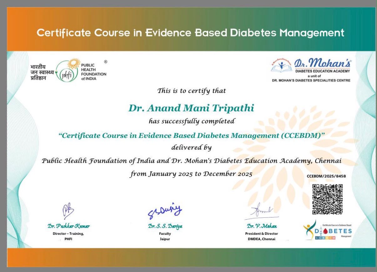 Certificate Course in Evidence Based Diabetes Management (CCEBDM)
